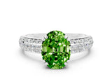 White gold Oval Cut Cut Diamond Milgrain Marquise Band with Prong Setting