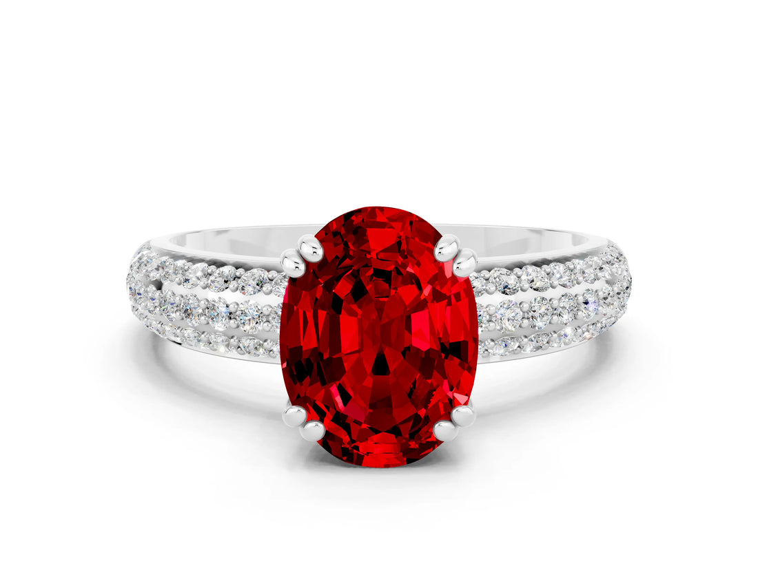 White gold Oval Cut Cut Diamond Milgrain Marquise Band with Prong Setting