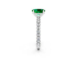 White gold Oval Cut Cut Diamond Pavé Band with Four-Prong Setting_2