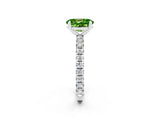 White gold Oval Cut Cut Diamond Pavé Band with Four-Prong Setting_2