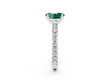 White gold Oval Cut Cut Diamond Pavé Band with Four-Prong Setting_2