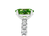 White gold Oval Cut Cut Diamond Pavé Band with Four-Prong Setting_5