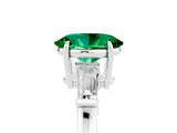White gold Oval Cut Cut Diamond Ring with Tapered Baguette Side Stones in Four-Prong Setting_5