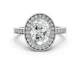 White gold Oval Cut Cut Halo Pavé Diamond Ring_13