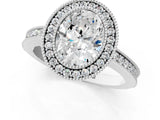 White gold Oval Cut Cut Halo Pavé Diamond Ring_14