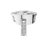 White gold Oval Cut Cut Halo Pavé Diamond Ring_18