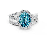 White gold Oval Cut Cut Halo Split Shank Prong Setting Ring_12
