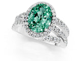 White gold Oval Cut Cut Halo Split Shank Prong Setting Ring_13