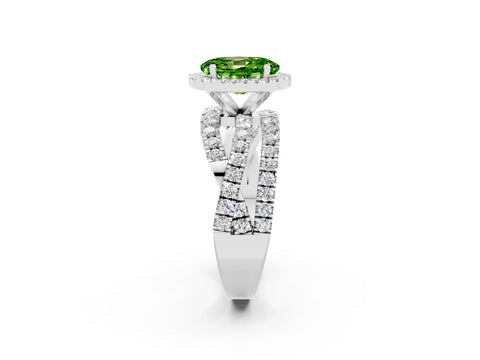 White gold Oval Cut Cut Halo Split Shank Prong Setting Ring_14