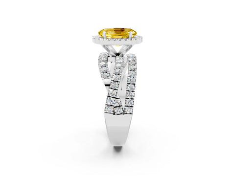 White gold Oval Cut Cut Halo Split Shank Prong Setting Ring_14