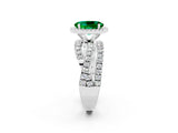 White gold Oval Cut Cut Halo Split Shank Prong Setting Ring_14