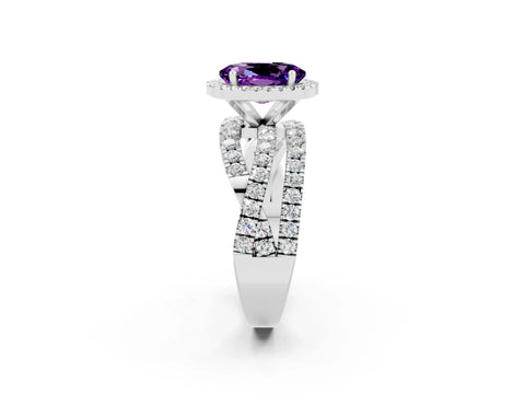 White gold Oval Cut Cut Halo Split Shank Prong Setting Ring_14