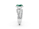 White gold Oval Cut Cut Halo Split Shank Prong Setting Ring_14