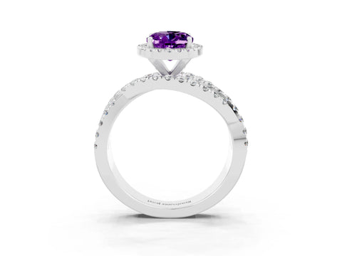 White gold Oval Cut Cut Halo Split Shank Prong Setting Ring_15