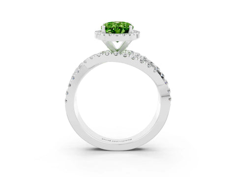 White gold Oval Cut Cut Halo Split Shank Prong Setting Ring_15