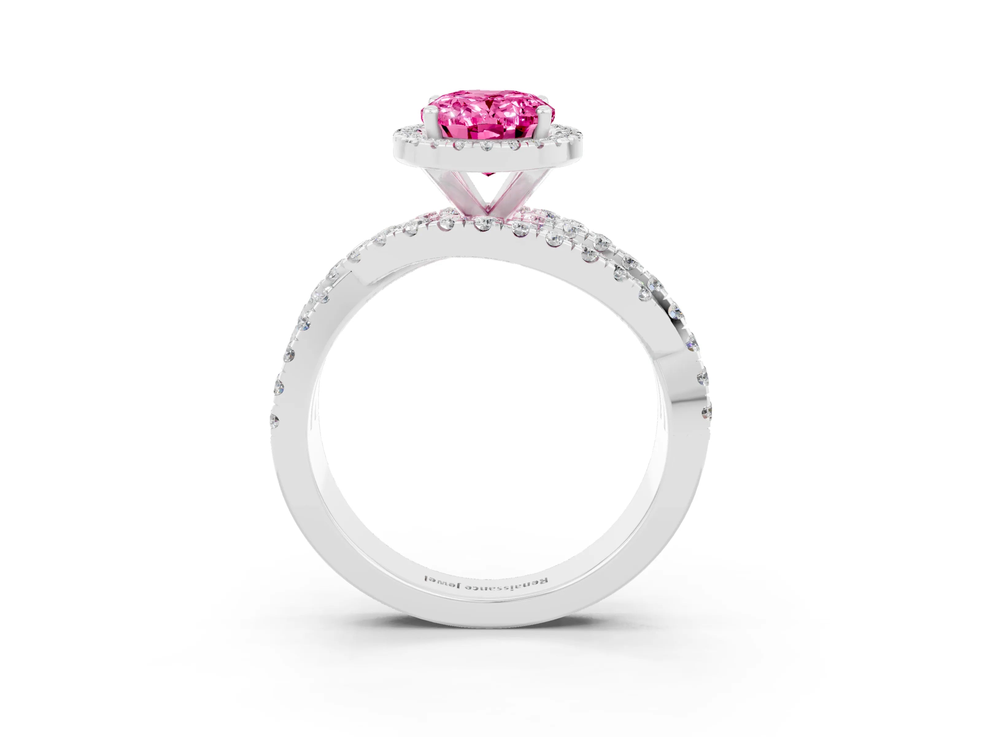 White gold Oval Cut Cut Halo Split Shank Prong Setting Ring_15