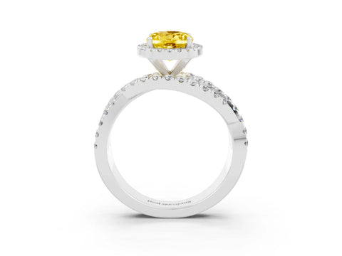 White gold Oval Cut Cut Halo Split Shank Prong Setting Ring_15