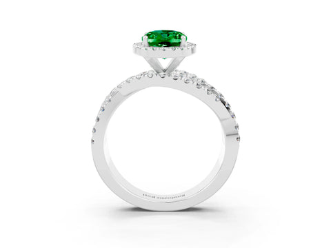 White gold Oval Cut Cut Halo Split Shank Prong Setting Ring_15