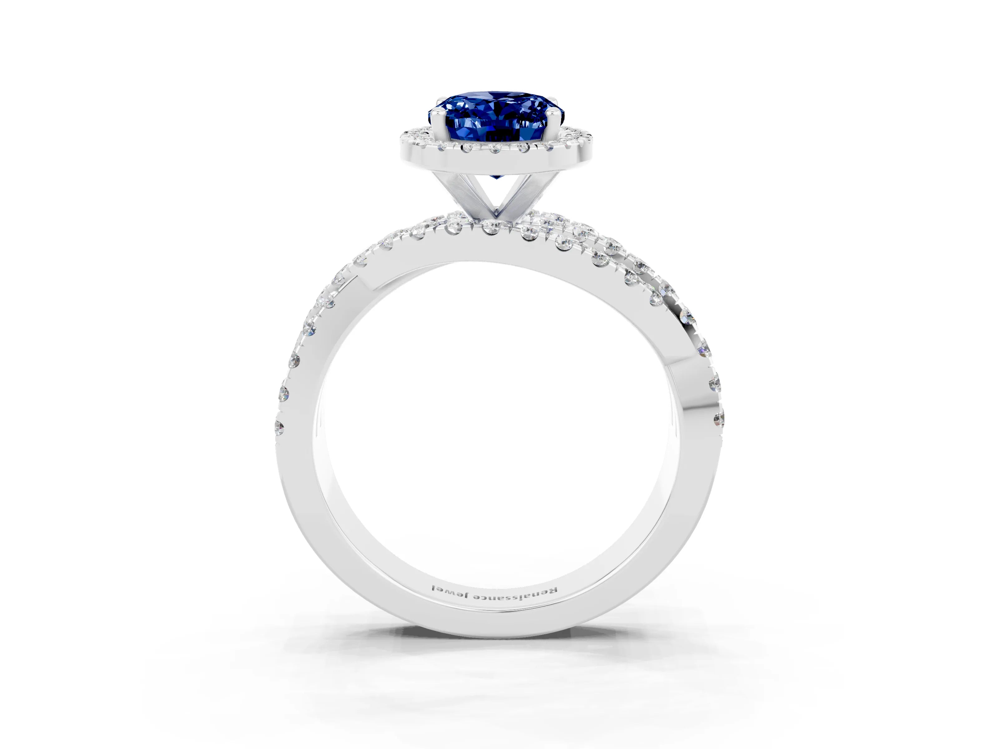 White gold Oval Cut Cut Halo Split Shank Prong Setting Ring_15