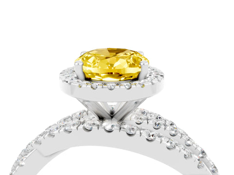 White gold Oval Cut Cut Halo Split Shank Prong Setting Ring_16