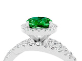 White gold Oval Cut Cut Halo Split Shank Prong Setting Ring_16