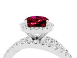 White gold Oval Cut Cut Halo Split Shank Prong Setting Ring_16