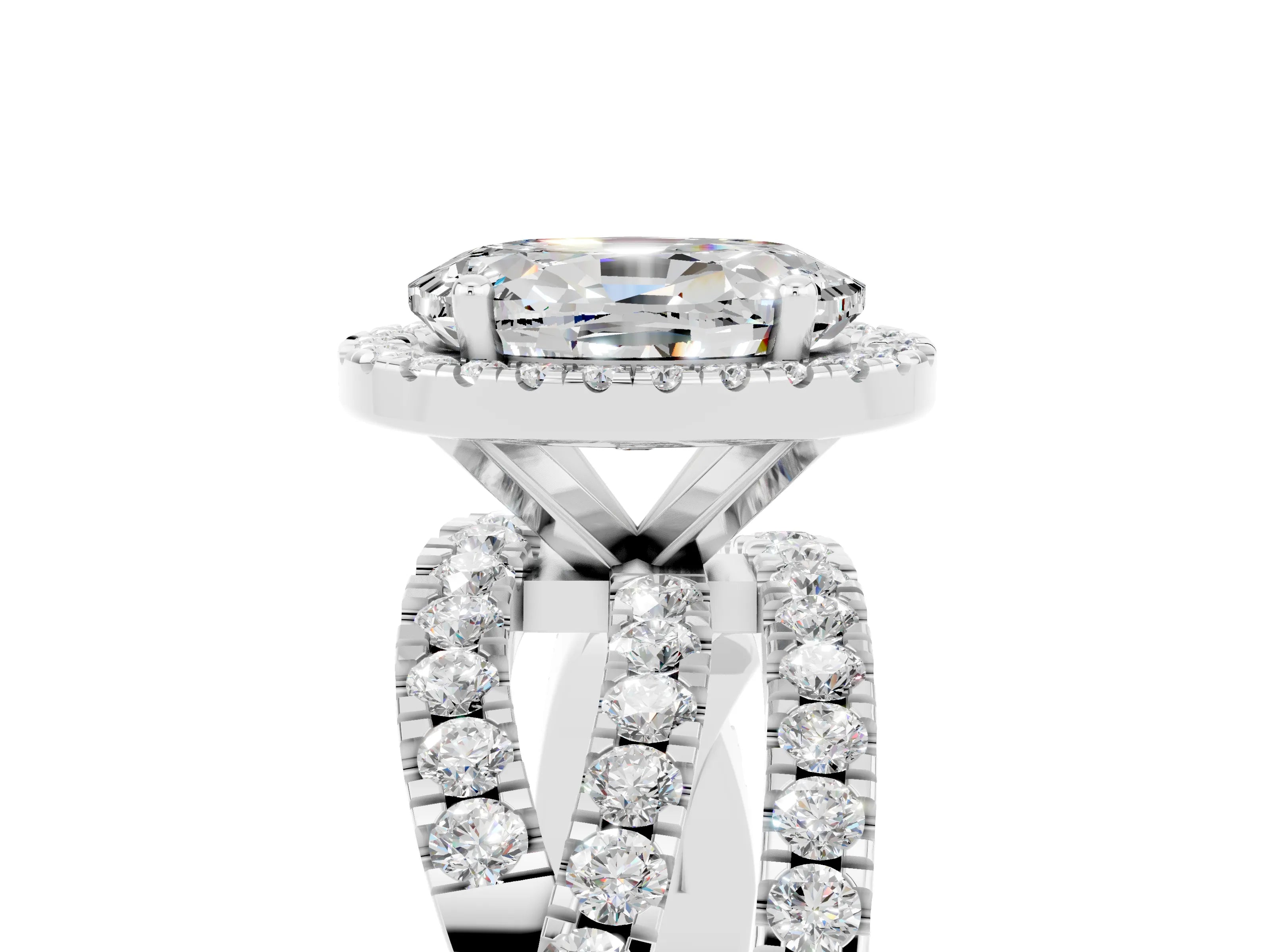 White gold Oval Cut Cut Halo Split Shank Prong Setting Ring_17