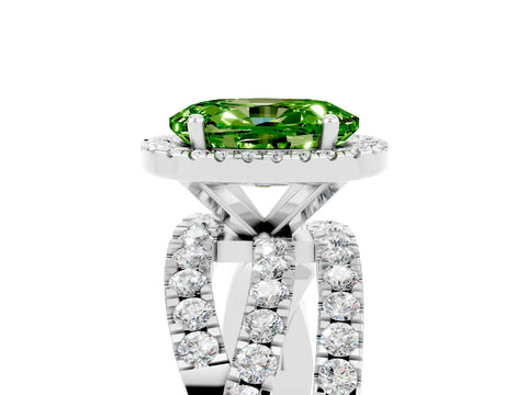White gold Oval Cut Cut Halo Split Shank Prong Setting Ring_17