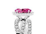 White gold Oval Cut Cut Halo Split Shank Prong Setting Ring_17