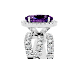 White gold Oval Cut Cut Halo Split Shank Prong Setting Ring_17