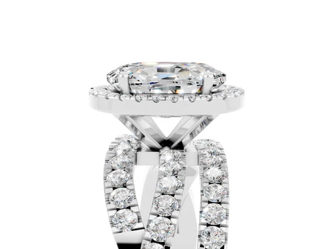 White gold Oval Cut Cut Halo Split Shank Prong Setting Ring_17