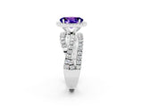 White gold Oval Cut Cut Halo Split Shank Prong Setting Ring_2