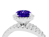 White gold Oval Cut Cut Halo Split Shank Prong Setting Ring_4