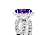 White gold Oval Cut Cut Halo Split Shank Prong Setting Ring_5