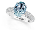 White gold Oval Cut Cut Pave Diamond Engagement Ring with Channel Set Band and Four-Prong Setting_1