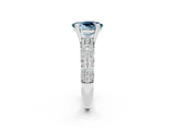 White gold Oval Cut Cut Pave Diamond Engagement Ring with Channel Set Band and Four-Prong Setting_2