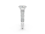 White gold Oval Cut Cut Pave Diamond Engagement Ring with Channel Set Band and Four-Prong Setting_2