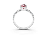 White gold Oval Cut Cut Pave Diamond Engagement Ring with Channel Set Band and Four-Prong Setting_3