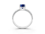 White gold Oval Cut Cut Pave Diamond Engagement Ring with Channel Set Band and Four-Prong Setting_3