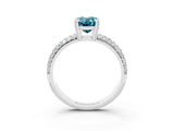 White gold Oval Cut Cut Pave Diamond Engagement Ring with Channel Set Band and Four-Prong Setting_3