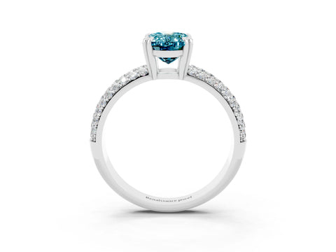 White gold Oval Cut Cut Pave Diamond Engagement Ring with Channel Set Band and Four-Prong Setting_3