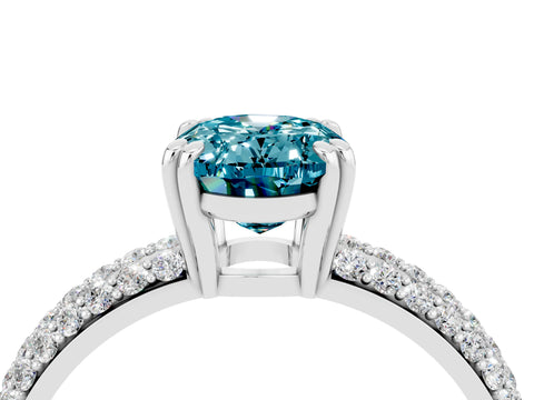 White gold Oval Cut Cut Pave Diamond Engagement Ring with Channel Set Band and Four-Prong Setting_4
