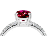 White gold Oval Cut Cut Pave Diamond Engagement Ring with Channel Set Band and Four-Prong Setting_4