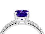 White gold Oval Cut Cut Pave Diamond Engagement Ring with Channel Set Band and Four-Prong Setting_4