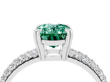 White gold Oval Cut Cut Pave Diamond Engagement Ring with Channel Set Band and Four-Prong Setting_4