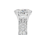 White gold Oval Cut Cut Pave Diamond Engagement Ring with Channel Set Band and Four-Prong Setting_5
