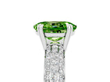 White gold Oval Cut Cut Pave Diamond Engagement Ring with Channel Set Band and Four-Prong Setting_5
