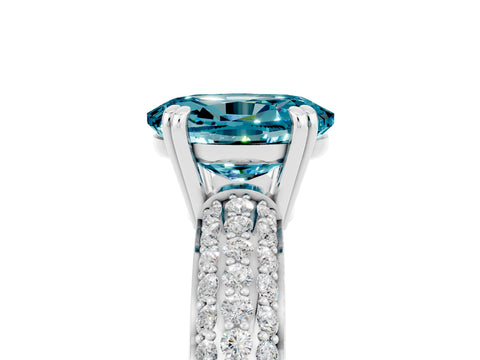 White gold Oval Cut Cut Pave Diamond Engagement Ring with Channel Set Band and Four-Prong Setting_5