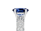 White gold Oval Cut Cut Pave Diamond Engagement Ring with Channel Set Band and Four-Prong Setting_5