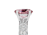 White gold Oval Cut Cut Pave Diamond Engagement Ring with Channel Set Band and Four-Prong Setting_5